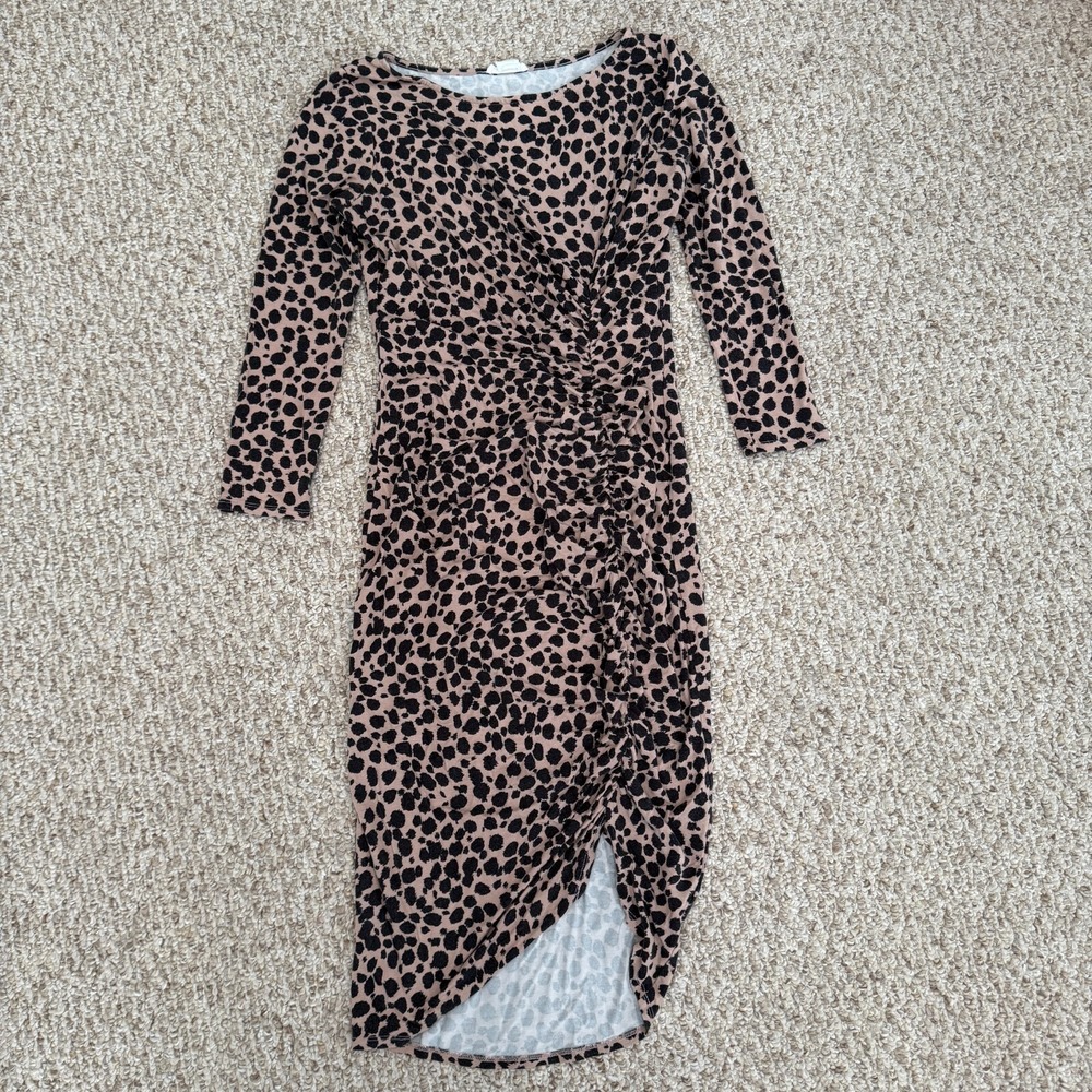 Ingrid & Isabel Dress Women S Animal Print Long Sleeve